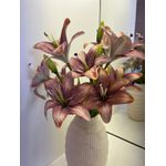 Lírio Artificial Buque Com 9 Flores 55cm Toque Real