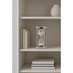Ampulheta Decorativa Prata Em Vidro 15 Minutos Branco