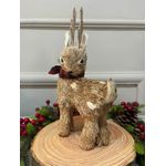 Rena Decorativa Rústica Natural em Pé Cachecol Natal 28cm