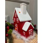 Casinha Cêramica Noel Nevada Led Vila Natalina 20cm