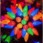 Cordão De Luzes Coloridas 20 Metros 200 Leds Luz Fixa Natal