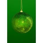 Kit 3 Bolas De Natal Verde Lantejoula 10cm Decoração Árvore