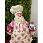 Papai Noel Colecionável Resina Confeiteiro Ginger 30cm