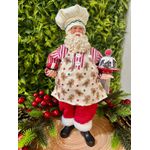 Papai Noel Colecionável Resina Confeiteiro Ginger 30cm