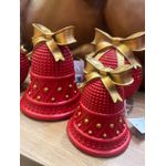Sino De Natal Resina com Laço 11,5x10cm