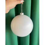 Bola Natal 1 Unidade Perolada Branco 15cm
