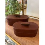 Caixa Decorativa MDF Revestimento Pu Terracota 25,5cm