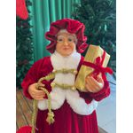 Mamãe Noel Vermelha Em Pé 60cm Enfeite Luxo Decoração Natal