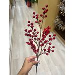 Galho Natalino Berry Vermelho Enfeite P / Árvore De Natal Guirlanda