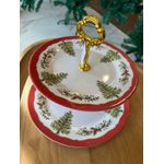 Prato Porta Doce 2 Andares Natal Melamina Pinheiro
