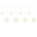 Cortina Decorativa 9 Estrelas 816 Led C Função Branco Quente