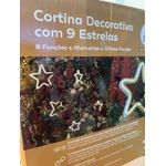 Cortina Decorativa 9 Estrelas 816 Led C Função Branco Quente