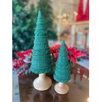 Árvore Decorativa Resina Verde Efeito Tricot Natal 38cm