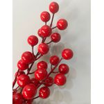 Kit 6 Galho Artificial Azevinho Berry Natalino Decorativo