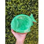 Petisqueira Em Madeira Peixe Verde Decoração Servir Verde