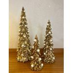 Árvore Dourada Em Resina Com Pérolas 33,5cm Dourado