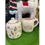 Jogo Açucareiro E Leiteira Frases Natal Decoração Natal Colorido
