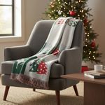 Manta Natal Tricot Decorativa 127x152 Natalina Verde