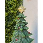 Árvore Decor Resina Verde Berry Vermelho Estrela Luxo Natal