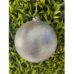 Bola De Natal Grande Brilho Prata 1 Unidade 15cm Prateado