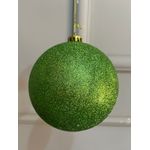 Bola De Natal Grande Brilho Verde 1 Unidade 15cm