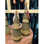 Árvore Resina Verde Com Estrela Luxo Natal Tok Da Casa 30cm