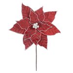 Flor Natalina Poinsetia Vermelho Nevado Branco 
