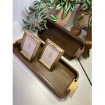 Bandeja Em Mdf E Alça Em Metal Mart G 52cm Marrom