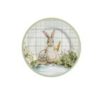 Jogo 6 Pratos Sobremesa em Cerâmica Betânia Páscoa 21cm Alleanza