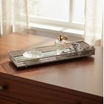 Bandeja Espelhada Metal Prateado 40cm Espressione