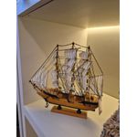 Enfeite Barco Madeira Decoração Casa Praia 32cm