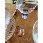 Kit Com 4 Taças De Vidro Com Base Colorida Prisma 228ml Colorido