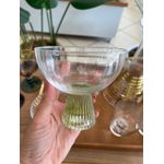 Kit Com 4 Taças De Vidro Com Base Colorida Prisma 228ml Colorido