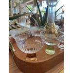 Kit Com 4 Taças De Vidro Com Base Colorida Prisma 228ml Colorido