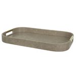 Bandeja Decoração Croco Fendi Com De Alça Metal Dourada 50cm