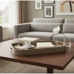 Bandeja Decoração Croco Fendi Com De Alça Metal Dourada 50cm