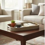 Bandeja Decoração Croco Fendi Com De Alça Metal Dourada 40cm