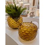 Vaso Vidro Decorativo Ambar Decoração Luxo 21cm