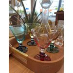 Kit Com 4 Taças De Vidro Com Base Colorida Fusion 210ml Colorido