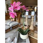 Arranjo De Orquídea 1 Haste Flor Artificial Centro De Mesa Rosa