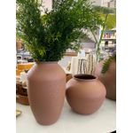 Vaso Decorativo Metal Texturizado 26,5cm Marrom