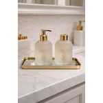 Bandeja Decorativa Espelhada Luxo 30cm Lavabo Multiuso Dourado