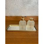 Bandeja Decorativa Espelhada Luxo 30cm Lavabo Multiuso Dourado