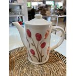 Bule Chaleira De Cerâmica Florescer 1 Litro Para Café Chá