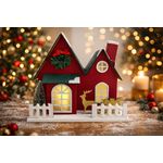 Casinha Natalina Dupla Com Led Decoração Cenario Natal
