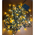 Pisca Cordão De Natal 8m 100 Led Cordão 8 Funções Branco Quente 127V