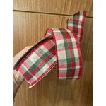 Fita Natalina Decorativa 3,8cm Xadrez 9,14m Natal