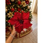 Flor Bico Papagaio Veludo Vermelho Flor De Natal