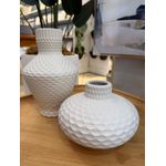 Vaso Decorativo Branco Com Textura Escama 25cm
