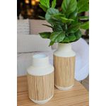 Vaso Decorativo Metal Off Com Palha P 18cm Entrecasa